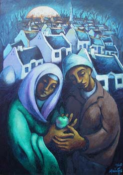 1965 Lovers with apple 950x670mm_JM868