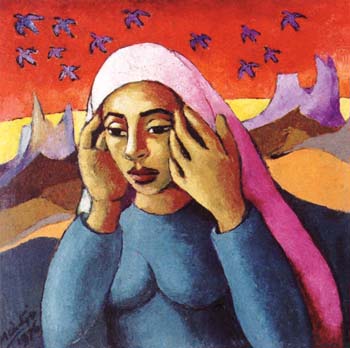 1976 Woman in landscape 610x610mm_JM1217