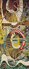 Armando BALDINELLI mosaic relief mural, 1973, 7x4 m (commissioned by Government for then new Jan Smuts Airport, Johnnesburg)