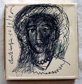 Christo COETZEE "Portrait 80/9/9", 1980 - ball point sketch