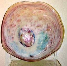 Shirley CLOETE - glass shell plate, 1985 - 35x39x11 cm