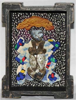 Adrian DE VILLIERS "Rain Queen", 1986 - mixed media panel