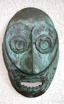 George JAHOLKOWSKI "Mask", 1962 - copper sheet - 32x20x10 cm