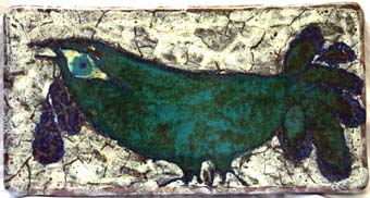 Querubim LAPA "Bird", abt. 1963 - ceramic panel - 23x43x4 cm
