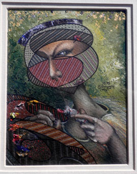 Robert SLINGSBY "Artist's palette", 1984 - mixed media on board - 15.5x12 cm