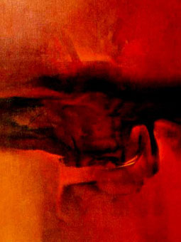 Wim BLOM "Flame figure", 1972 - oil/canvas - 50x40 cm (5th Avenue Auctioneers, Johannesburg - 28th August, 2011, Lot 93) 