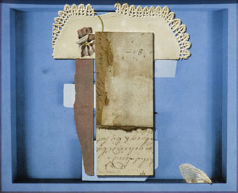 Wim BLOM "Fragments of memory", 1980 - collage - 15x19 cm (Bernardi Auctioneers, Pretoria - 22nd October 2012 Lot 552