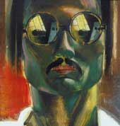 Zoltan BORBEREKI "Reflection", 1931 oil/board 30.5x28.5 cm 