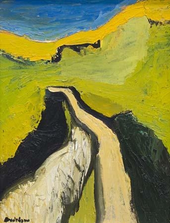 Brian BRADSHAW "The High Road" - oil/board - 47.5x35.5 cm - auctioned by Bernardi Pretoria 16th April, 2012, Lot 377
