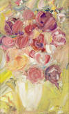 Heidi HERZOG "Roses in a vase", 1965 - oil on canvas - 63 x 39.5 cm