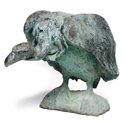 Phoebe HEUNIS "Cape Vulture" bronze - 52.5 cm H - signed