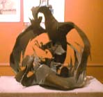 George JAHOLKOWSKI "Fighting cocks", 1959 - welded sheet copper - Coll. SANG acq. 59/17