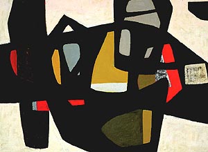 Erik LAUBSCHER "Composition", 1959 oil/canvas 85x115.5 cm