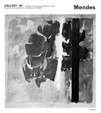 Ross MENDES 1965 Gallery 101, Johannesburg - part of catalogue