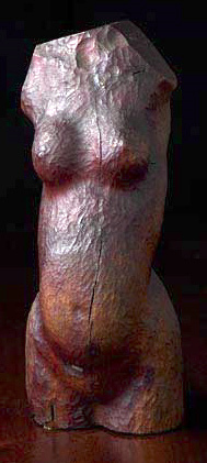 Hennie POTGIETER "Female torso", 1981 - wood 23.5 cm H
