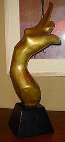 René Shapshak "Female Torso" pre-1950 bronze 32cm H signed