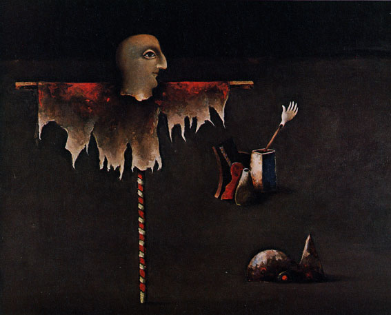 Tadeusz Jaroszynski "Scarecrow", 1976 - oil/canvas - 76x92 cm - Ref. TJ7601