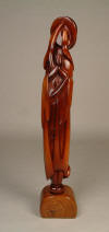 Zoltan Borbereki "Praying figure" abt. 1963, red ivory wood, 95.5cm H (SANLAM Art Collection)